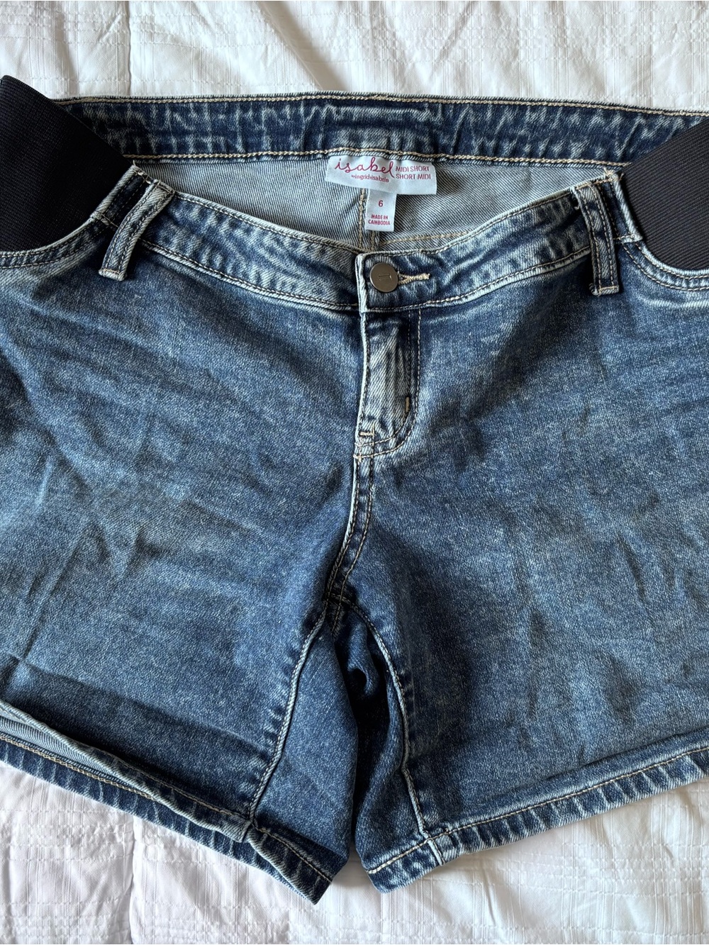 Isabel Maternity by Ingrid & Isabel Blue Denim Jean Shorts